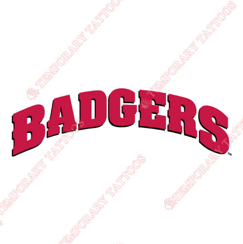 Wisconsin Badgers Customize Temporary Tattoos Stickers NO.7026